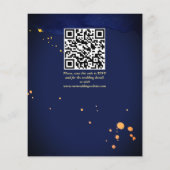 バジェット海軍ブルーブルゴーニュバラ結婚式の招待 (裏面)