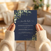 バジェット海軍ブルーユーカリプタスウェディング日付を保存