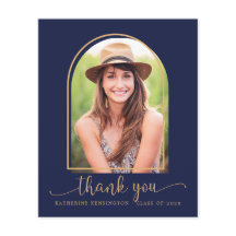 バジェット海軍ブルー金ゴールド写真卒業