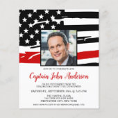 バジェット消防士の退職カスタム招待状 (正面)