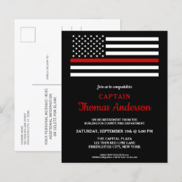 バジェット消防士の退職招待状はがき