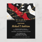 バジェット消防士の退職金の細い赤線招待状 (正面)