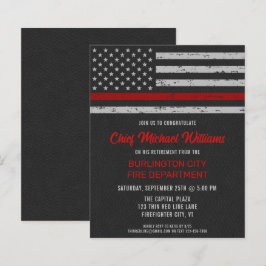 バジェット消防士の退職金の細い赤線招待状