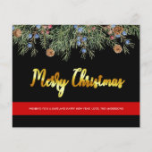 バジェット消防士クリスマスシンレッドラインカード (正面)