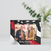 バジェット消防士クリスマスシンレッドライン国旗 (スタンド正面)