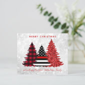 バジェット消防士クリスマスツリーレッドプレイドカード (スタンド正面)