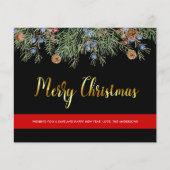 バジェット消防士クリスマスレッドラインのはがき (正面)