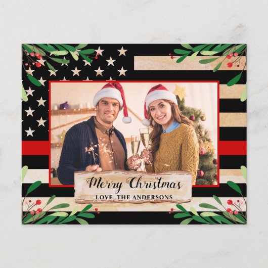 バジェット消防士シンレッドライン国旗のクリスマス (正面)