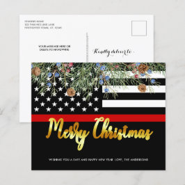 バジェット消防士メリークリスマスポストカード