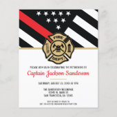 バジェット消防士リタイアレッドライン招待状 (正面)