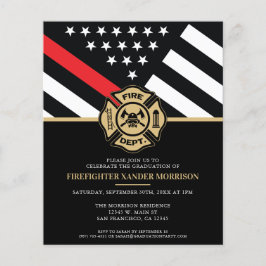 バジェット消防士卒業パーティー招待状