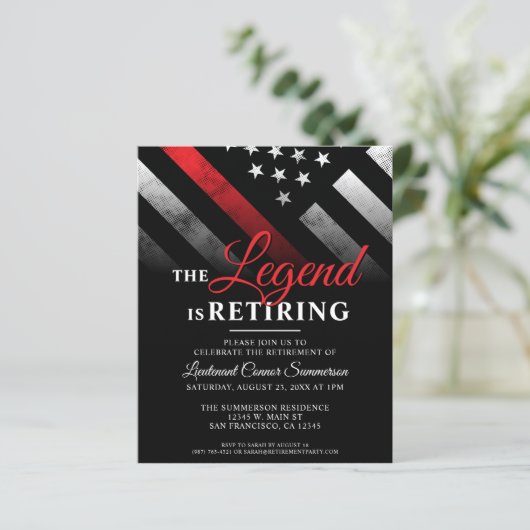 バジェット消防士退職パーティの招待状 (スタンド正面)