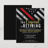 バジェット消防士退職パーティの招待状 (正面/裏面)