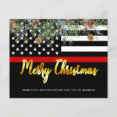 バジェット消防旗クリスマスカード (正面)