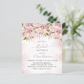 バジェット淡い色のピンクフローラブライダルシャワー招待 (スタンド正面)