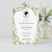 バジェット温室ボタニカルブリジガートンブライダルシャワー 招待状 (スタンド正面)