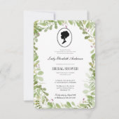 バジェット温室ボタニカルブリジガートンブライダルシャワー 招待状 (正面)