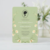 バジェット温室ボタニカルブリジガートンブライダルシャワー 招待状 (スタンド正面)