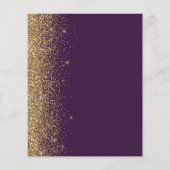 バジェット濃い紫の金ゴールド日付カードの保存 (裏面)