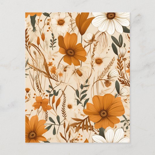 バジェット焦げオレンジ色の水の色のワイルドフラワー結婚ズ (裏面)