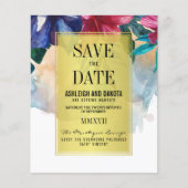 バジェット熱帯の水の色の花の日付を保存 (正面)