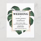 バジェット熱帯パームリーフQRコード結婚ズ (正面)