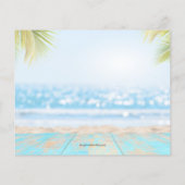 バジェット熱帯ビーチクリスマスフォトカード (裏面)