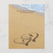 バジェット熱帯ビーチハートイン砂ベビーシャワー (裏面)