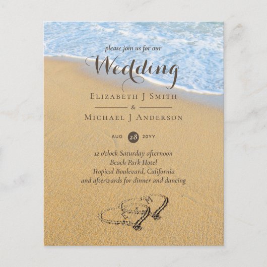 バジェット熱帯ビーチハート結婚インSand's Invite (正面)