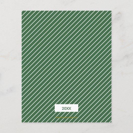 バジェット熱帯フローラクリスマスフォトカード (裏面)