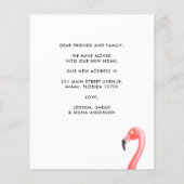 バジェット熱帯性フラミンゴが新しいアドレス移動 (裏面)