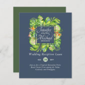 バジェット熱帯葉ルアウ（ハワイ式宴会）ウェディングレセプションインビ (正面/裏面)