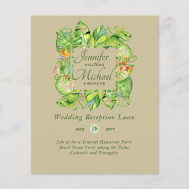 バジェット熱帯葉ルアウ（ハワイ式宴会）ウェディングレセプションインビ