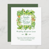 バジェット熱帯葉ルアウ（ハワイ式宴会）ウェディングレセプションインビ (正面/裏面)