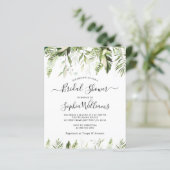 バジェット熱帯葉国のブライダルシャワー招待状 (スタンド正面)