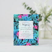 バジェット熱帯葉国の目的地の結婚式の招待状 (スタンド正面)