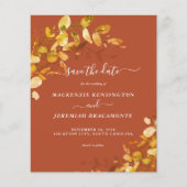 バジェット燃えたオレンジ色の植物写真保存日 チラシ (正面)