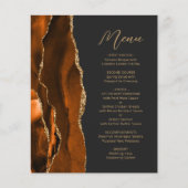 バジェット燃えたオレンジ色の金ゴールドアゲイト結婚ダークのメニュー (正面)