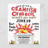 バジェット父の日クロウフィッシュ沸騰パーティの招待状 (正面)