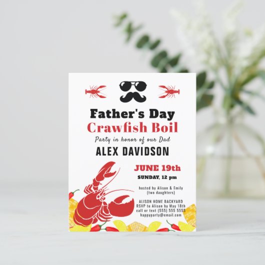 バジェット父の日クロウフィッシュ沸騰パーティの招待状 (スタンド正面)