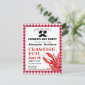 バジェット父の日クロウフィッシュ沸騰パーティの招待状 ポストカード (スタンド正面)