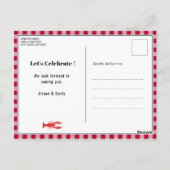 バジェット父の日クロウフィッシュ沸騰パーティの招待状 ポストカード (裏面)