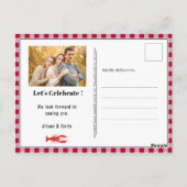 バジェット父の日クロウフィッシュ沸騰フォト招待状 ポストカード (裏面)