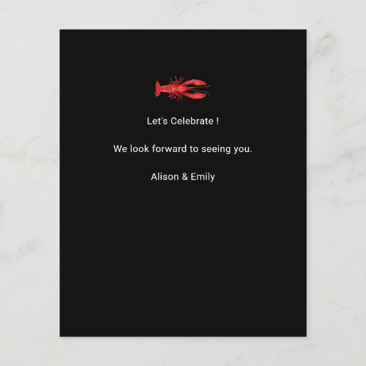 バジェット父の日クロウフィッシュ沸騰招待状 (裏面)