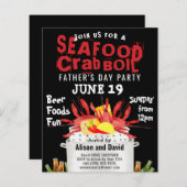 バジェット父の日シーフードボイルパーティの招待状 (正面/裏面)