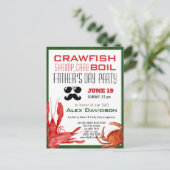 バジェット父の日シーフードボイルパーティの招待状 ポストカード (スタンド正面)