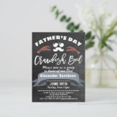 バジェット父の日チョーククロウフィッシュ沸騰招待状 ポストカード (スタンド正面)