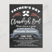 バジェット父の日チョーククロウフィッシュ沸騰招待状 ポストカード (正面)