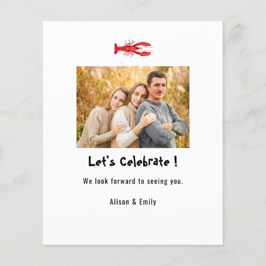 バジェット父の日フォトクロウフィッシュ沸騰招待状 (裏面)