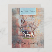 バジェット牛素朴カントリー西ファームムービングカード (正面/裏面)